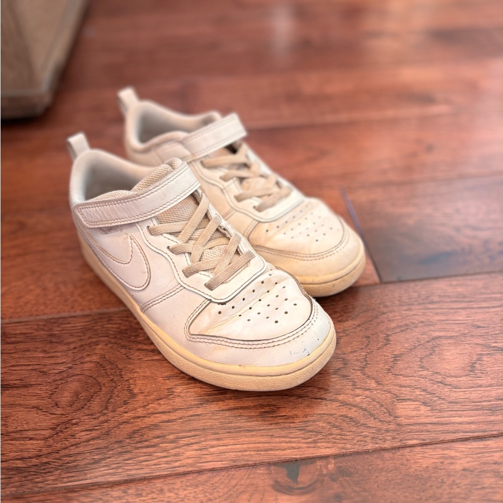 Nike white sneakers, girls size 2.5.